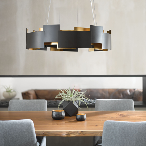 Product image for Kichler 42992OZLED Moderne 26.5" LED Chandelier Olde Bronze®