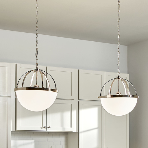Product image for Kichler 52135PN Edmar™ Light Pendant Polished Nickel