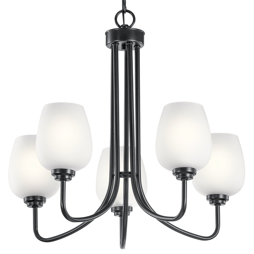 Product image for Kichler 44377BK Valserrano™ 24.25" 5 Light Chandelier Black