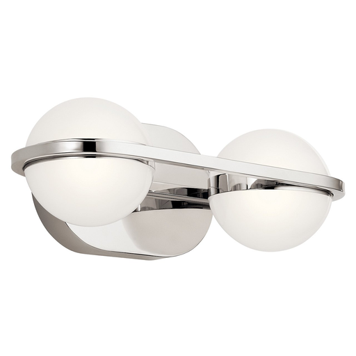 Product image for Kichler 85091PN Brettin LED 3000K 14" Vanity Light Polished Nickel