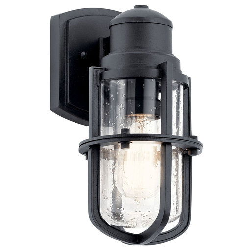 Product image for Kichler 49857BKT Suri 11" 1 Light Wall Lantern Textured Black