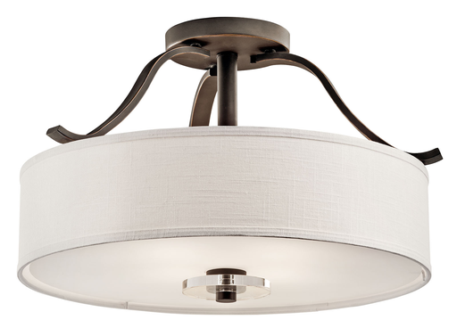 Product image for Kichler 42486OZ Leighton 4 Light Semi Flush Olde Bronze®
