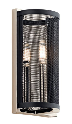 Product image for Kichler 43716PN Titus 1 Light Wall Sconce in Polished Brushed Nickel