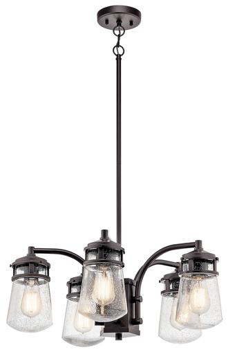 Product image for Kichler 49498AZ Lyndon™ 5 Light Chandelier Architectural Bronze