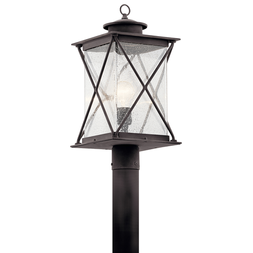 Product image for Kichler 49746WZCL18 Argyle 1 Light Post Light with LED Bulb Weathered Zinc