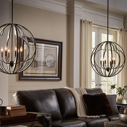 Product image for Kichler 43097OZ Montavello™ 6 Light Chandelier Olde Bronze®