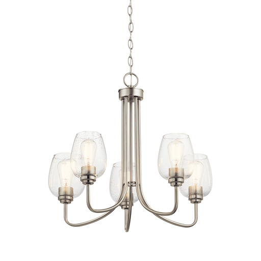 Product image for Kichler 44377NICS Valserrano™ 5 Light Chandelier Brushed Nickel