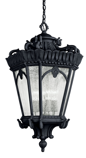 Product image for Kichler 9564BKT Tournai™ 4 Light Pendant Textured Black