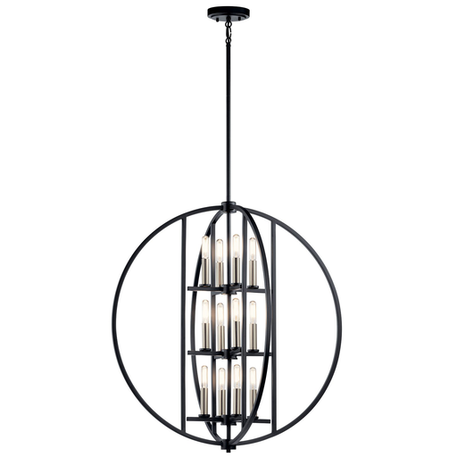Product image for Kichler 43644BK Samural™ 12 Light Chandelier Black