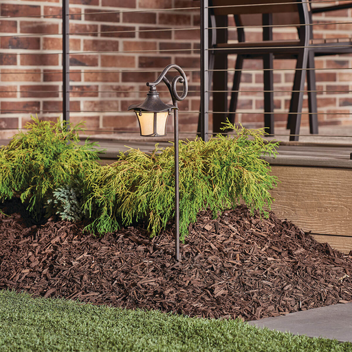 Product image for Kichler 15420AGZ Cotswold™ 12V Lantern Path Light Aged Bronze