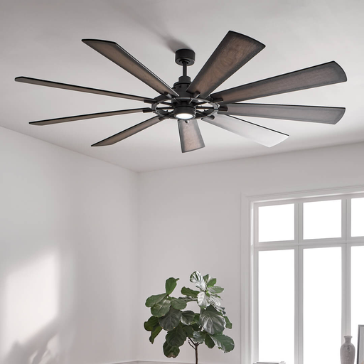 Product image for Kichler 300285DBK Gentry XL LED 85" Fan Distressed Black