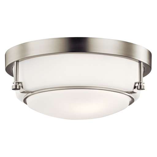 Product image for Kichler 44088NI Belmont™ Flush Mount 2 Light Brushed Nickel