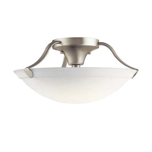 Product image for Kichler 3627NI 15.5" 3 Light Semi Flush Brushed Nickel