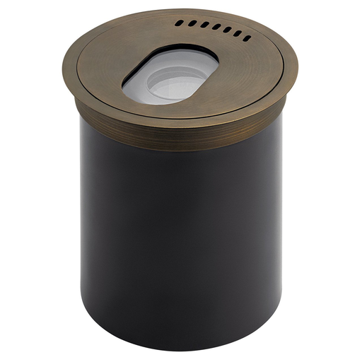 Product image for Kichler 15788CBR Articulating Well Light with Brass Trim Centennial Brass