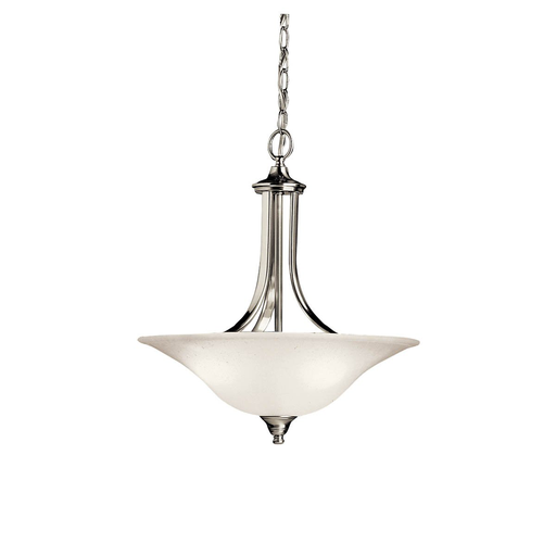 Product image for Kichler 3502NI Dover™ 3 Light Convertible Inverted Pendant Brushed Nickel