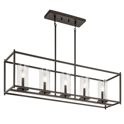 Crosby 14" Linear Chandelier Olde Bronze