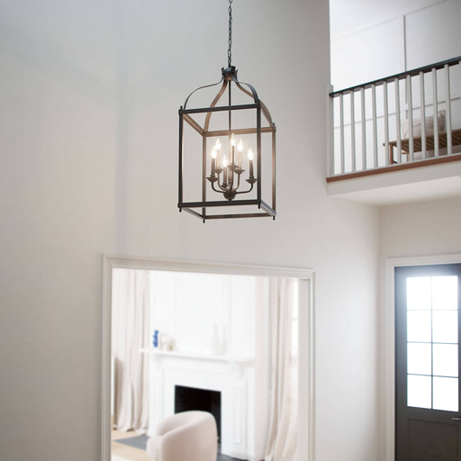 Product image for Kichler 42568OZ Larkin™ 6 Light Foyer Pendant Olde Bronze®