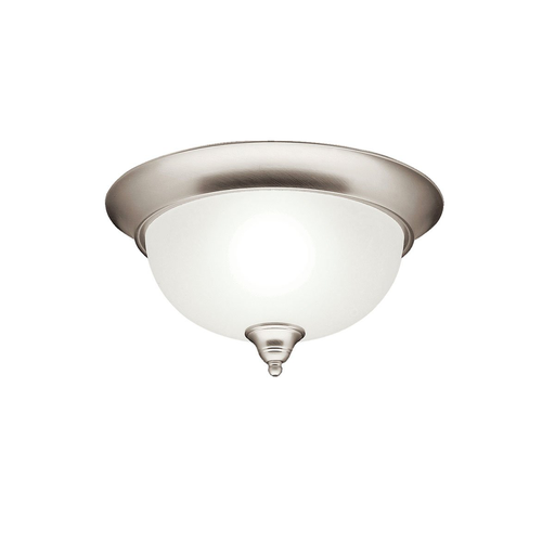 Product image for Kichler 8064NI Dover™ 2 Light Flush Mount Brushed Nickel
