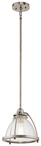 Product image for Kichler 43738CLP Silberne™ 1 Light Pendant Classic Pewter