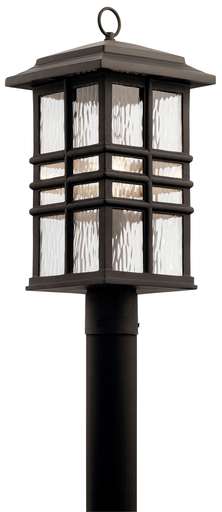 Product image for Kichler 49832OZ Beacon Square 1 Light Post Mount Olde Bronze®
