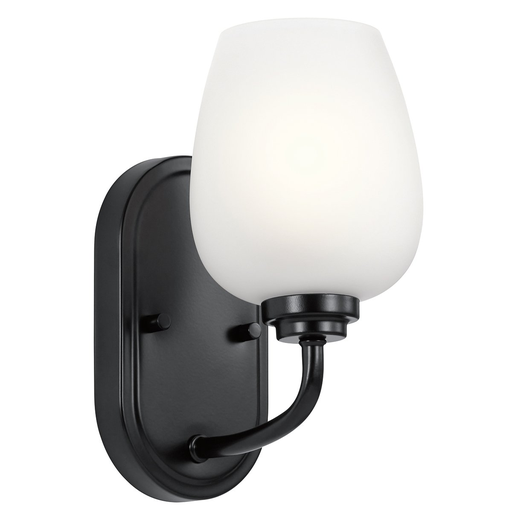 Product image for Kichler 44381BK Valserrano™ 1 Light Wall Sconce Black