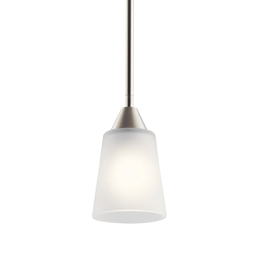 Product image for Kichler 52235NI Skagos™ 1 Light Mini Pendant Brushed Nickel