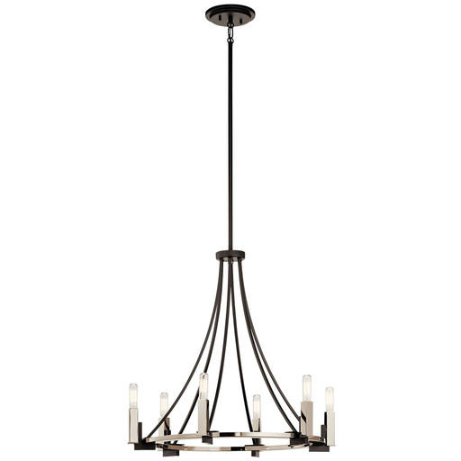 Product image for Kichler 43290BK Bensimone™ 6 Light Chandelier Black
