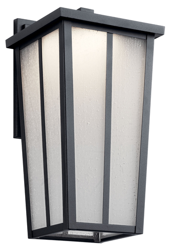 Product image for Kichler 49623BKTLED Amber Valley 15" LED Wall Light Textured Black