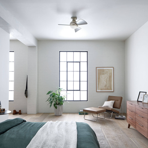 Product image for Kichler 330150NI Sola LED 34" Fan Brushed Nickel