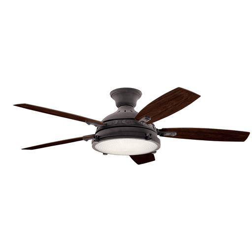 Product image for Kichler 310018WZC Hatteras Bay™ LED 3000K 52" Fan Weathered Zinc