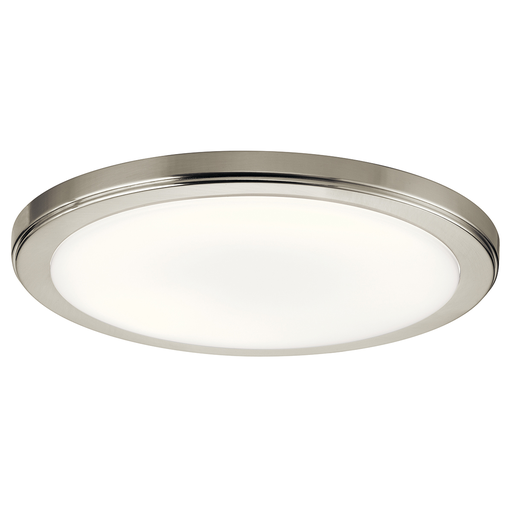 Product image for Kichler 44248NILED30 Zeo 3000K LED 13" Round Flush Mount Brushed Nickel
