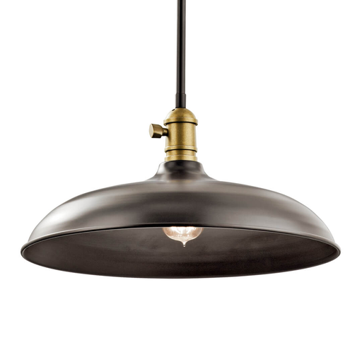 Product image for Kichler 42585OZ Cobson™ 16" 1 Light Convertible Pendant Olde Bronze®