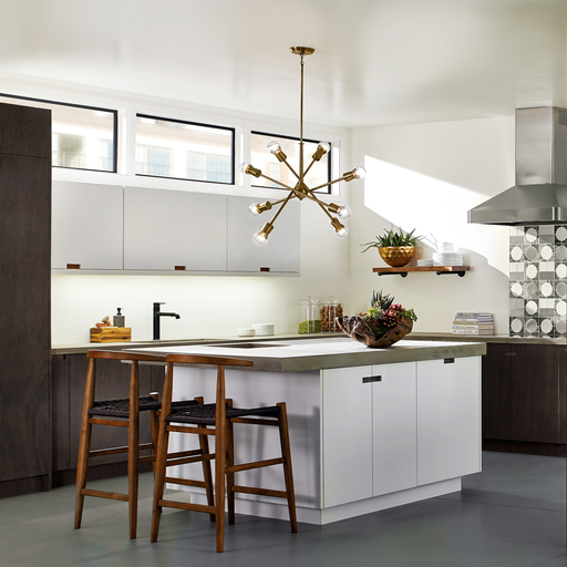 Product image for Kichler 43118NBR Armstrong 26" 8 light Chandelier Natural Brass