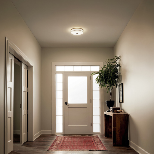 Product image for Kichler 10885NILED Ceiling Space 13" LED Flush Mount Brushed Nickel