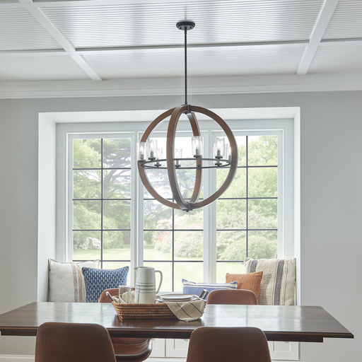 Product image for Kichler 43190AUB Grand Bank™ 8 Light Chandelier Auburn Stained™