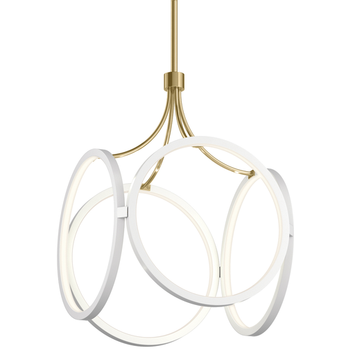 Product image for Kichler 83346WH Ciri 19.75" Small LED Pendant White Champagne Gold Accent