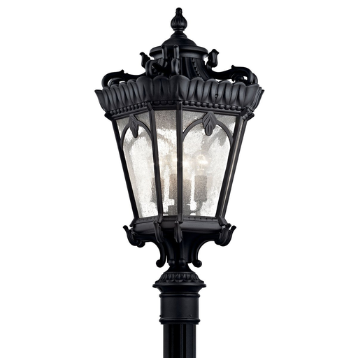 Product image for Kichler 9565BKT Tournai™ 37.5" 4 Light Post Light Textured Black