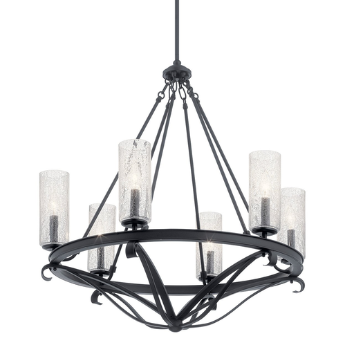 Product image for Kichler 52009BK Krysia™ 6 Light Chandelier Black