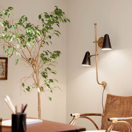 Product image for KICH 52174BK Wall Sconce 2Lt Black