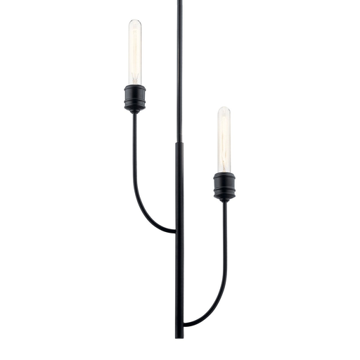 Product image for Kichler 52258BK Hatton 2 Light Pendant in Black