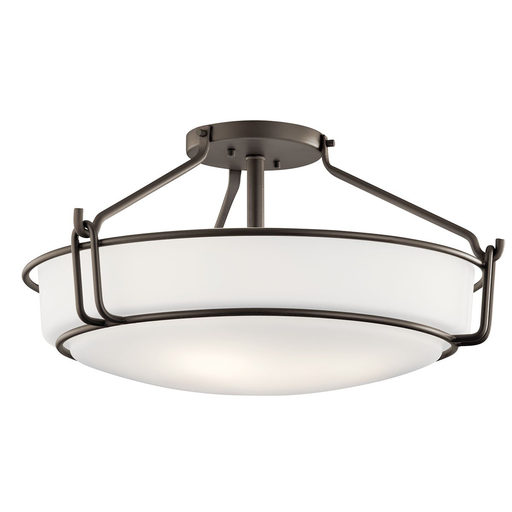 Product image for Kichler 44086OZ Alkire 4 Light Semi Flush Olde Bronze®