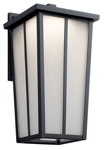 Product image for Kichler 49624BKTLED Amber Valley 17.25" LED Wall Light Textured Black