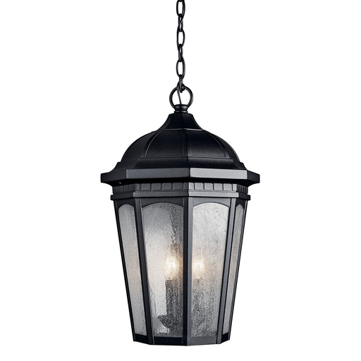 Product image for Kichler 9539BKT Courtyard™ 3 Light Pendant Textured Black