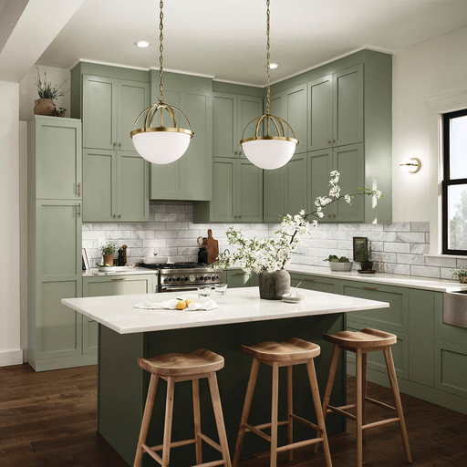 Product image for Kichler 52135NBR Edmar™ 3 Light Pendant Natural Brass