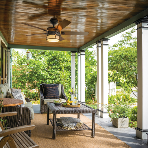 Product image for Kichler 310170AUB Ahrendale™ LED 60" Fan Auburn