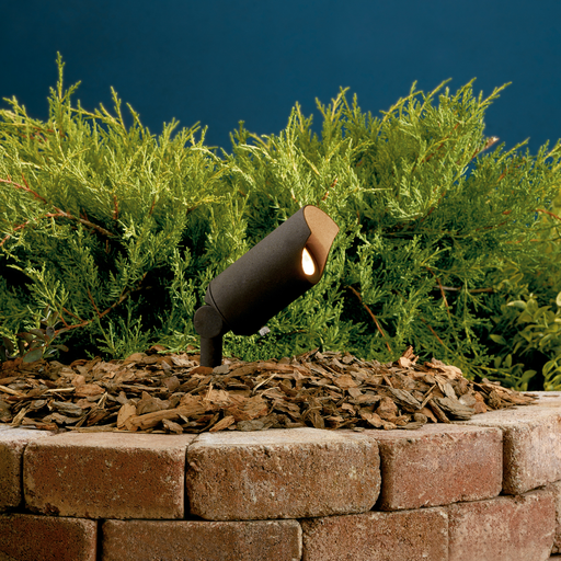 Product image for Kichler 15384AZT 12V 1 Light Mini Accent Light Textured Architectural Bronze