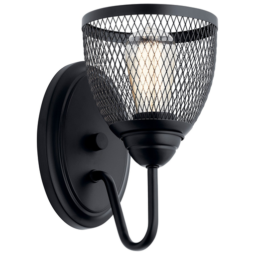Product image for Kichler 52274BK Voclain™ 42" 4 Light Linear Chandelier with Mesh Shade Black