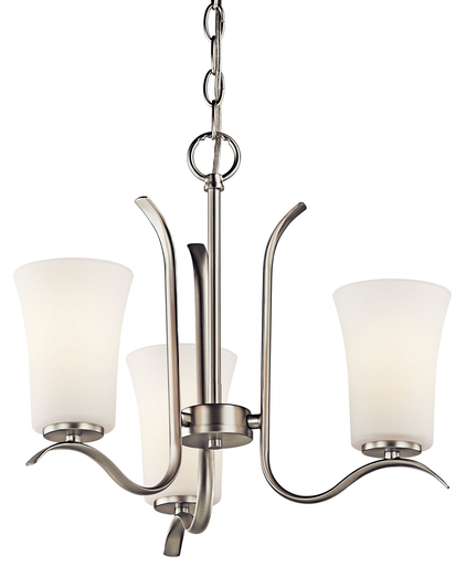 Product image for Kichler 43073NI Armida™ 3 Light Mini Chandelier Brushed Nickel