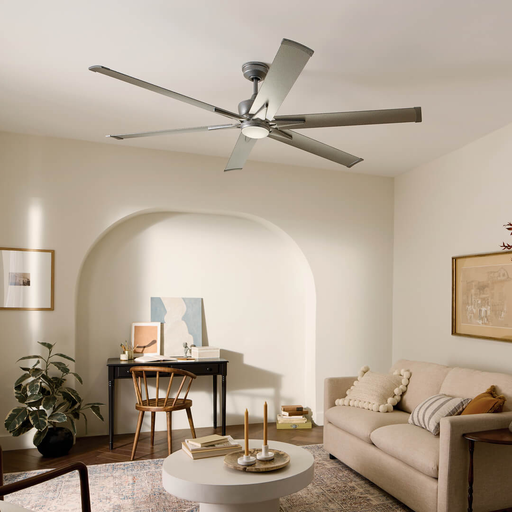 Product image for Kichler 300301WSP Szeplo™ II LED 80" Fan Weathered Steel