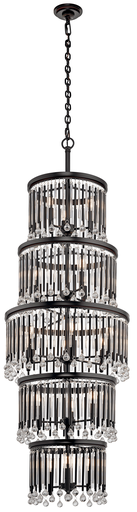 Product image for Kichler 43758ESP Piper 18 Light Chandelier Espresso